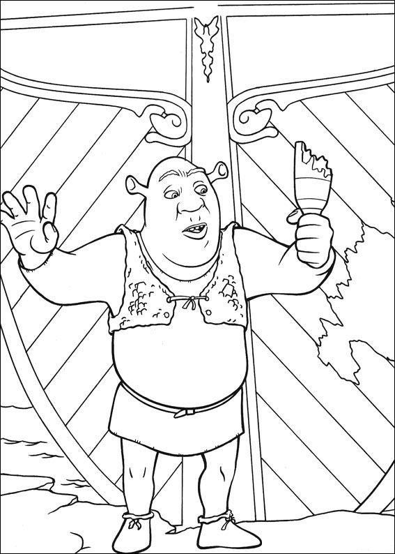 Fisă de colorat cu Shrek de colorat p17