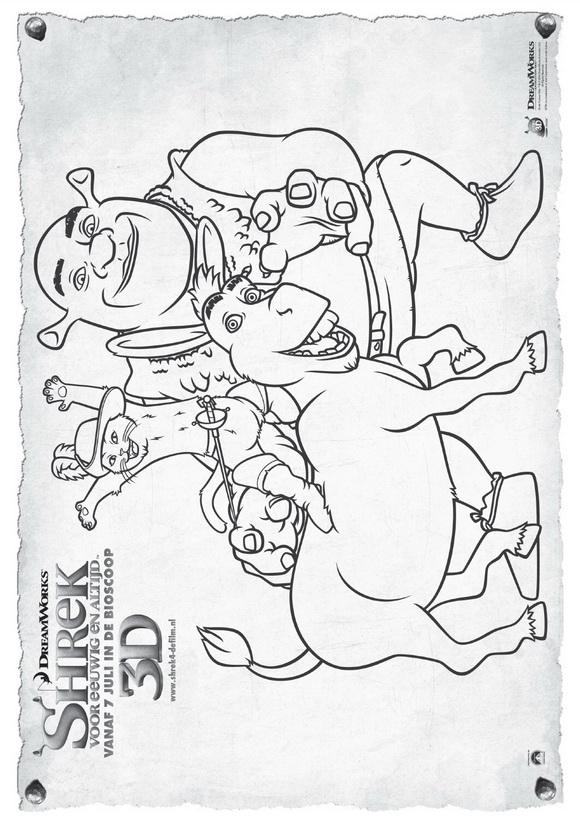 Fisă de colorat cu Shrek de colorat p48