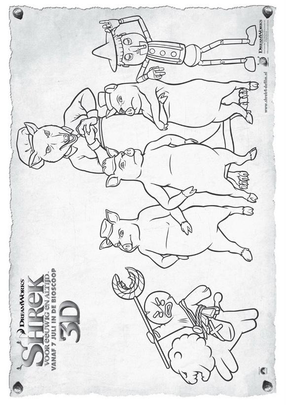 Fisă de colorat cu Shrek de colorat p50