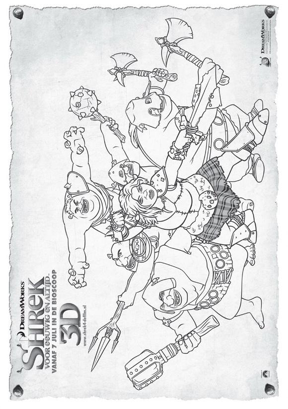 Fisă de colorat cu Shrek de colorat p52