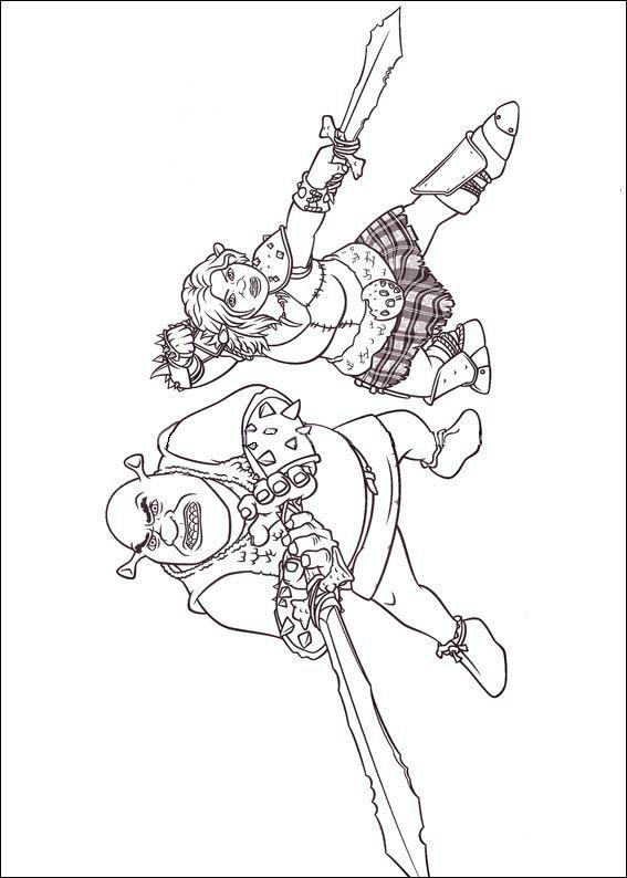 Fisă de colorat cu Shrek de colorat p60