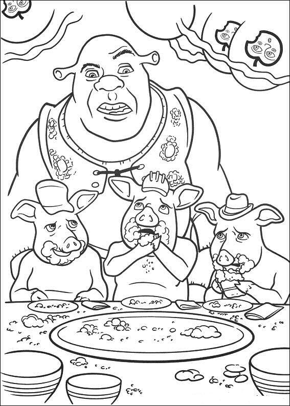 Fisă de colorat cu Shrek de colorat p82