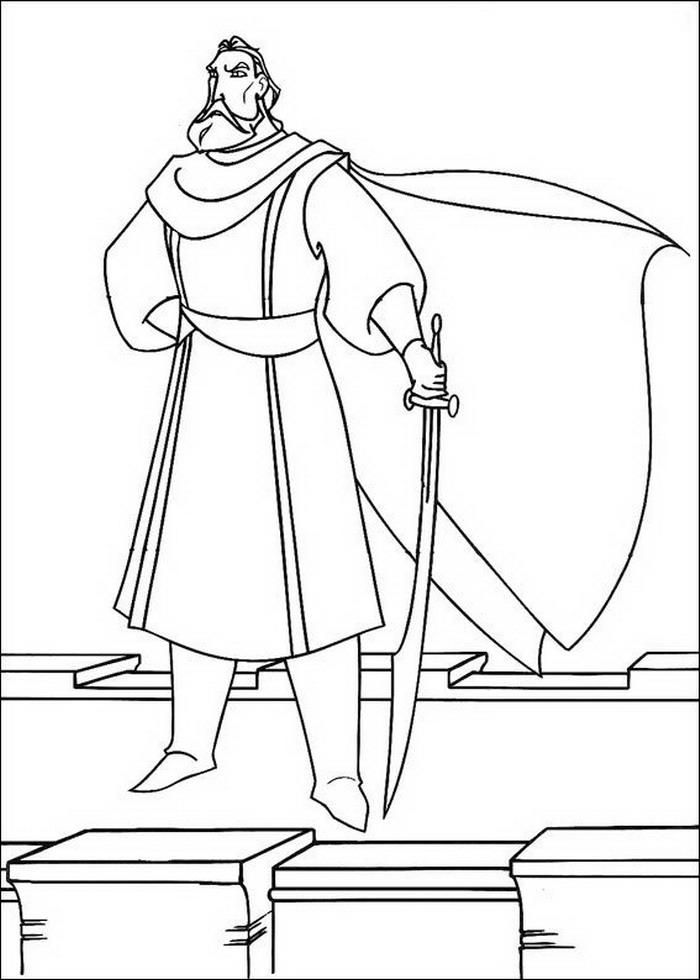 Fisă de colorat cu Sindbad de colorat p02