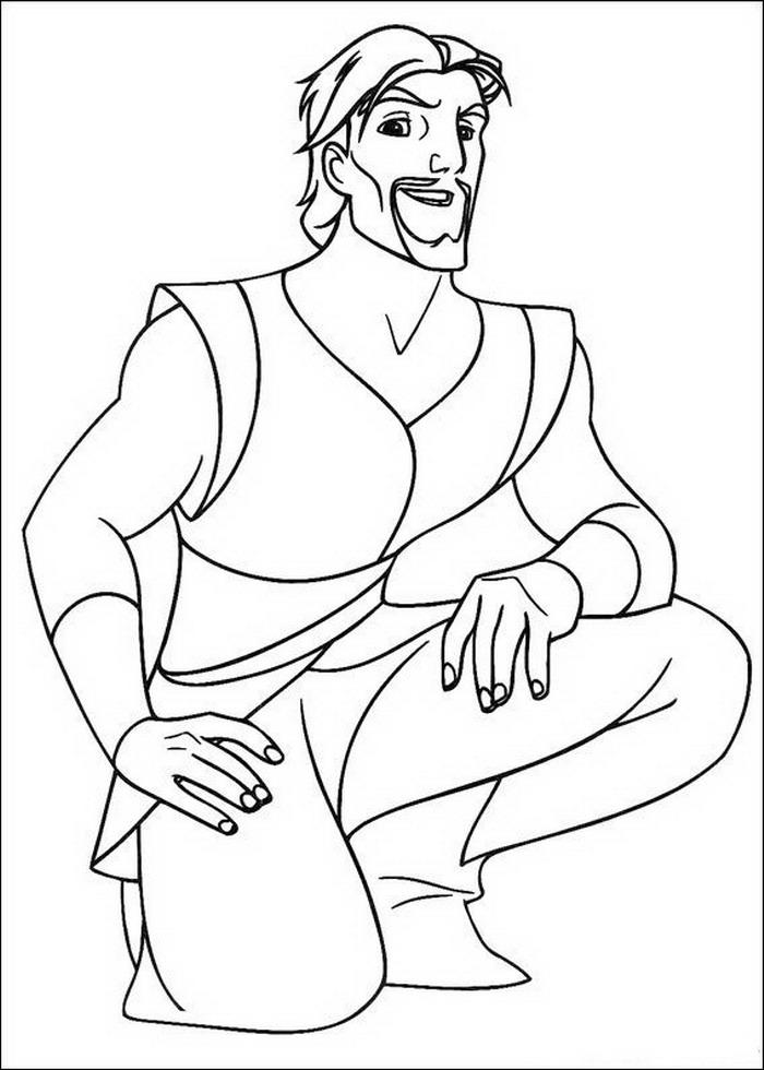 Fisă de colorat cu Sindbad de colorat p15