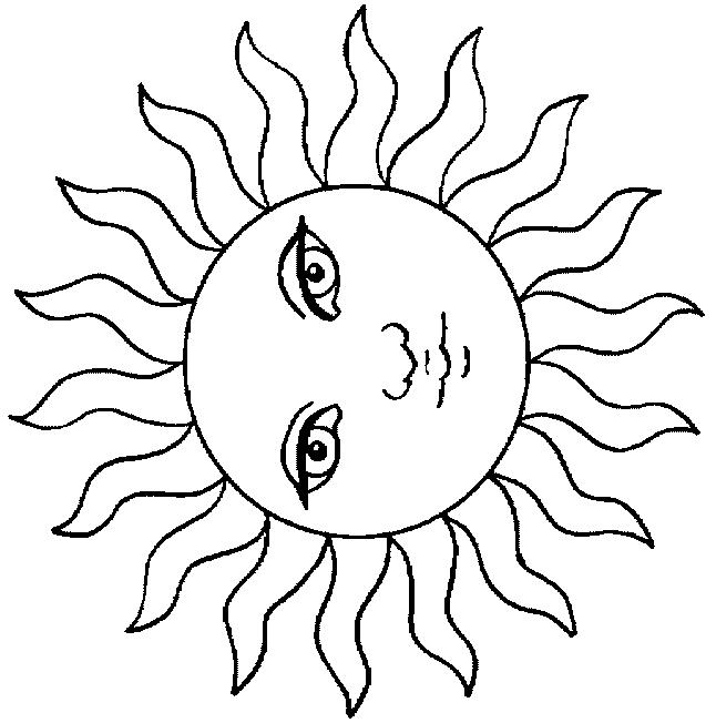 Fisă de colorat cu Soarele de colorat p10