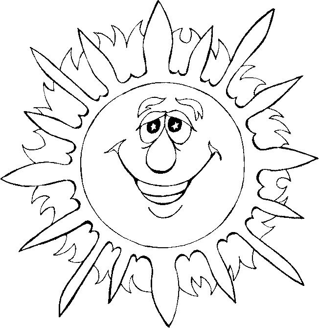 Fisă de colorat cu Soarele de colorat p13
