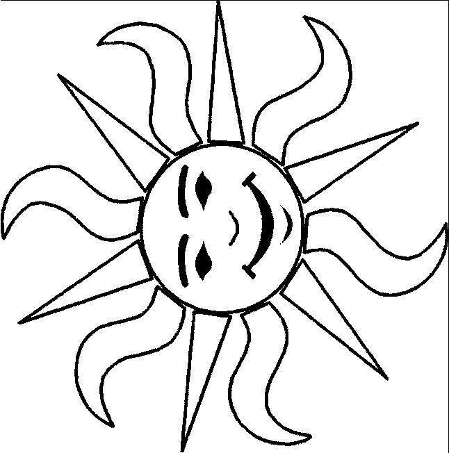 Fisă de colorat cu Soarele de colorat p17