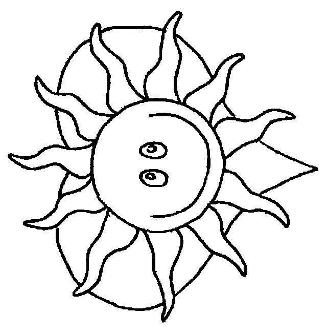 Fisă de colorat cu Soarele de colorat p19