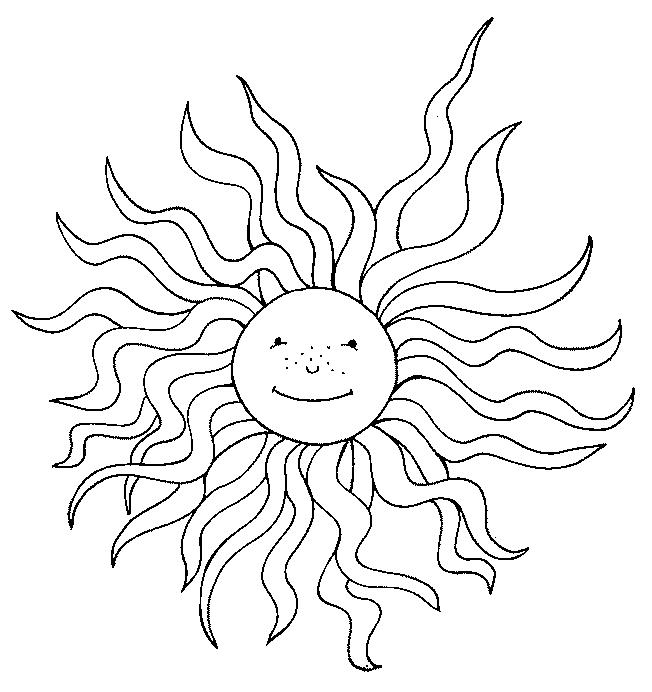 Fisă de colorat cu Soarele de colorat p24