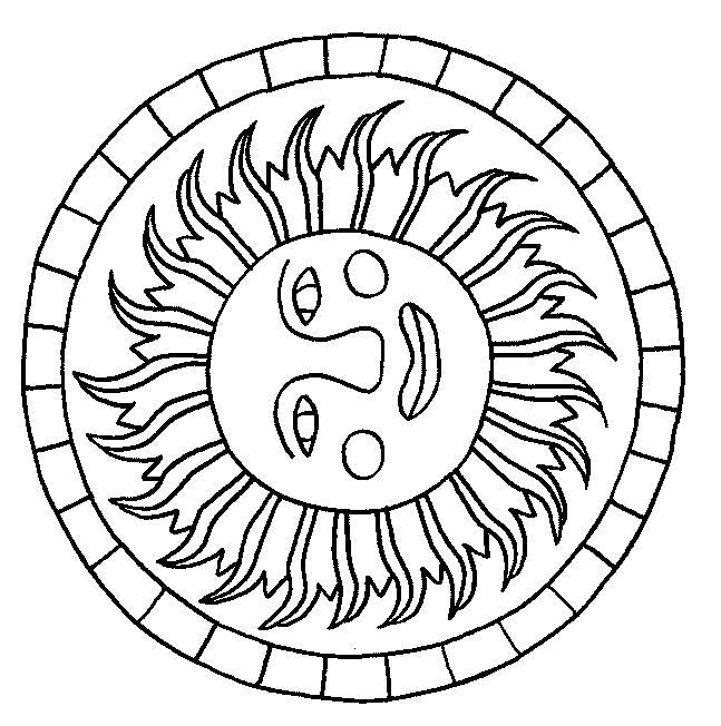 Fisă de colorat cu Soarele de colorat p27