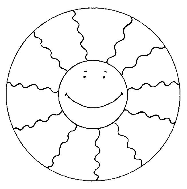 Fisă de colorat cu Soarele de colorat p28