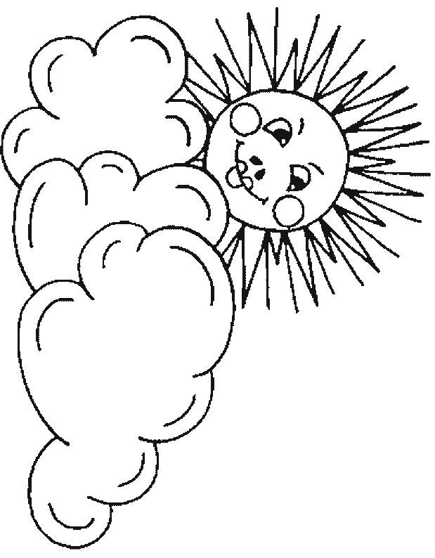 Fisă de colorat cu Soarele de colorat p29