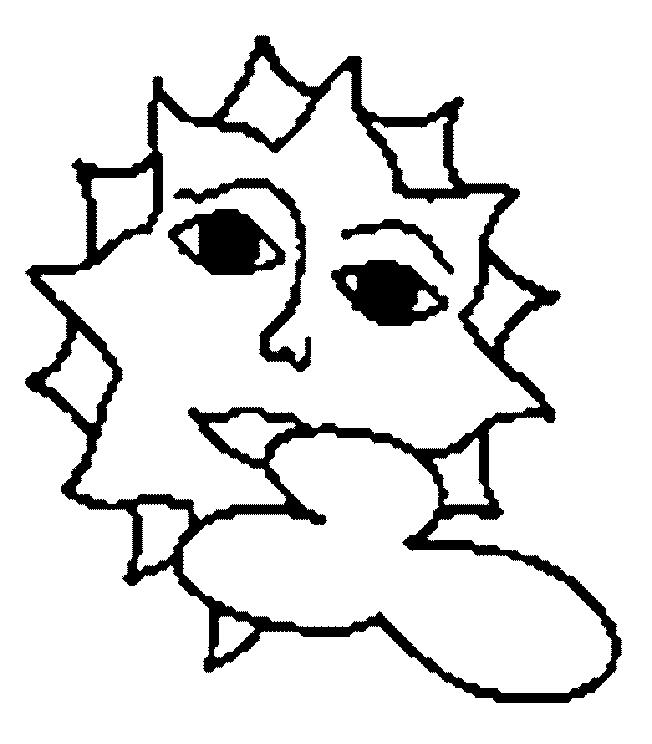 Fisă de colorat cu Soarele de colorat p32