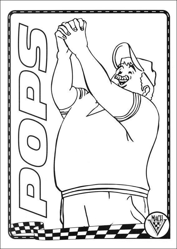 Fisă de colorat cu Speed racer de colorat p03