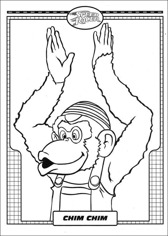 Fisă de colorat cu Speed racer de colorat p12