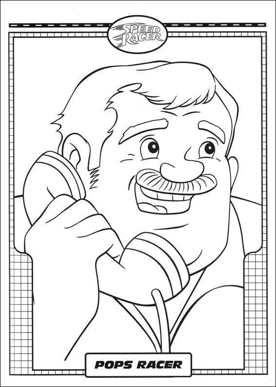 Fisă de colorat cu Speed racer de colorat p36