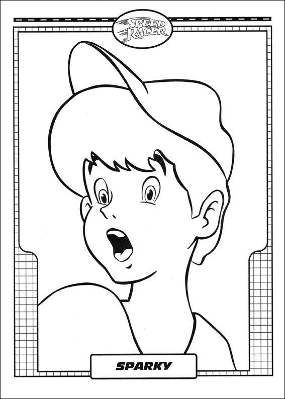 Fisă de colorat cu Speed racer de colorat p43