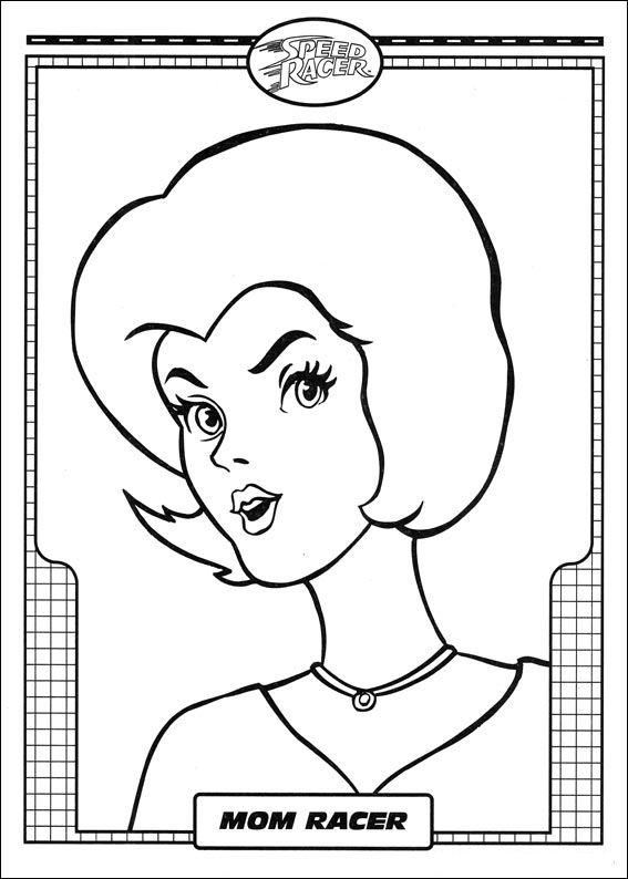 Fisă de colorat cu Speed racer de colorat p44