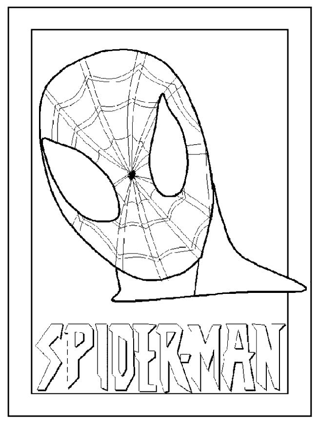 Fisă de colorat cu Spiderman de colorat p01