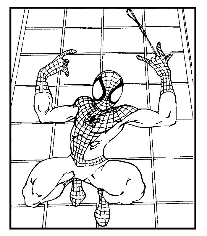 Fisă de colorat cu Spiderman de colorat p03
