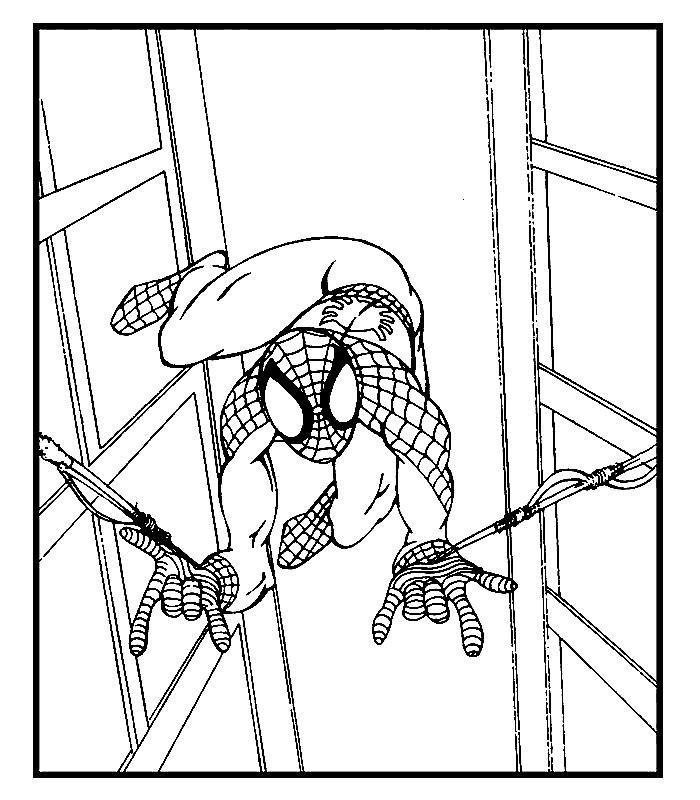 Fisă de colorat cu Spiderman de colorat p04