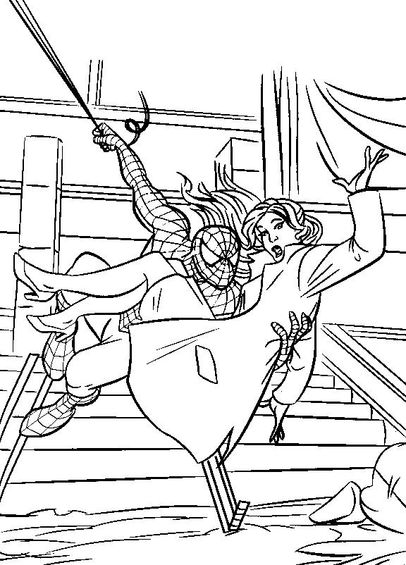 Fisă de colorat cu Spiderman de colorat p21