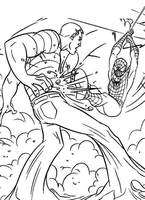 Fisă de colorat cu Spiderman de colorat p24