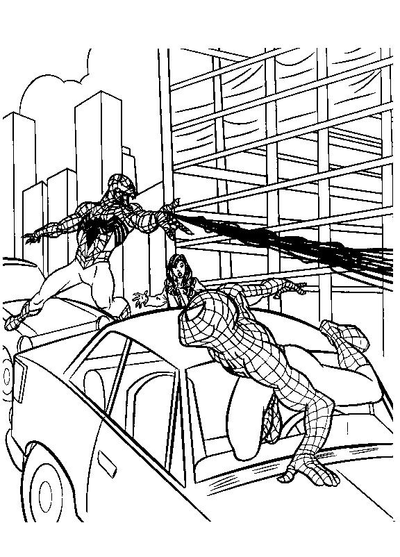 Fisă de colorat cu Spiderman de colorat p28