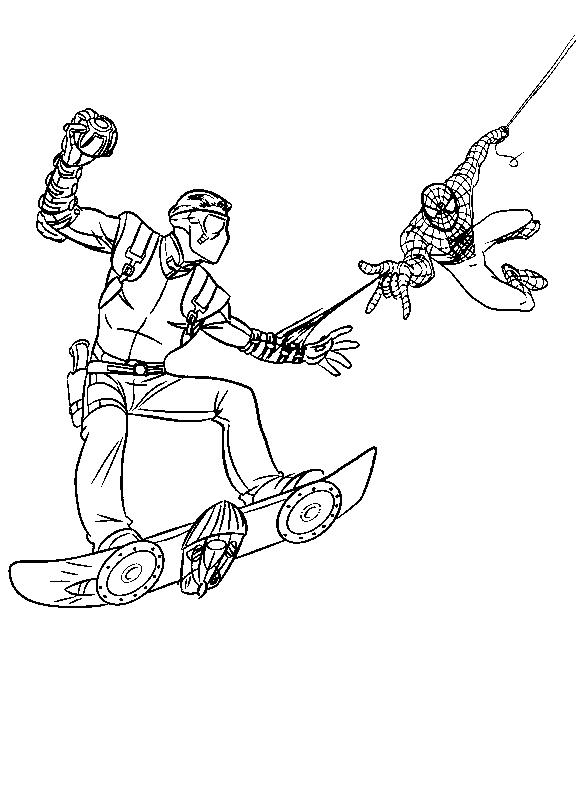 Fisă de colorat cu Spiderman de colorat p33