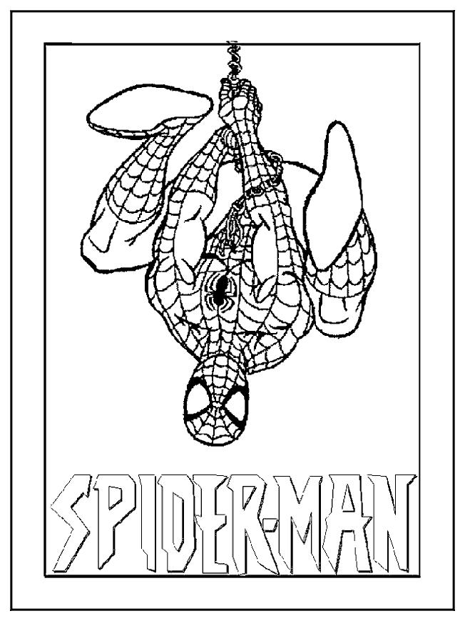 Fisă de colorat cu Spiderman de colorat p37