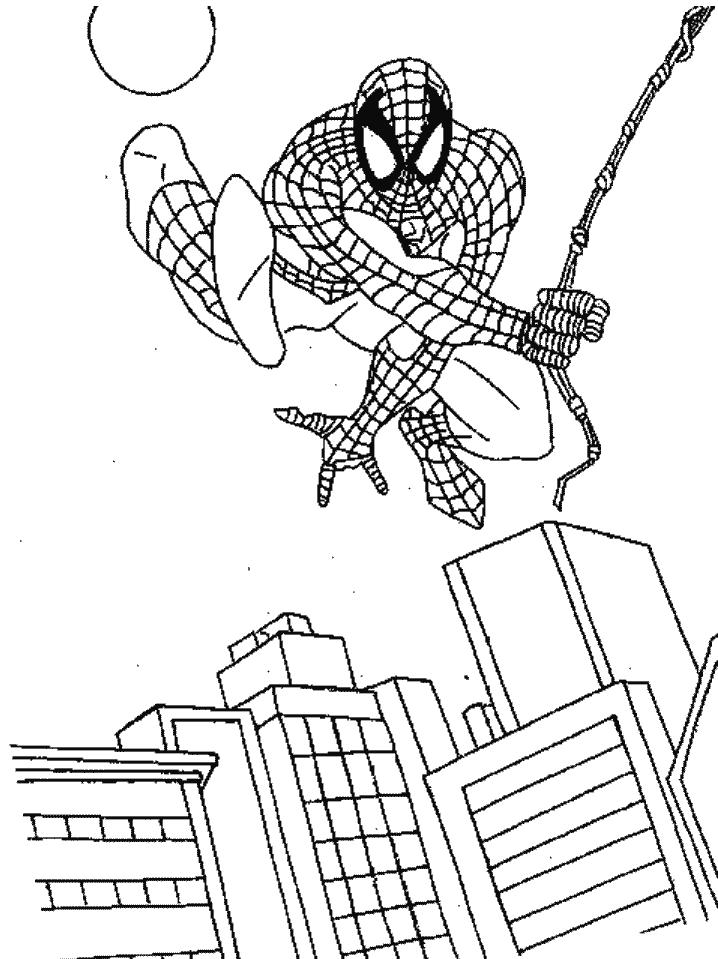 Fisă de colorat cu Spiderman de colorat p41