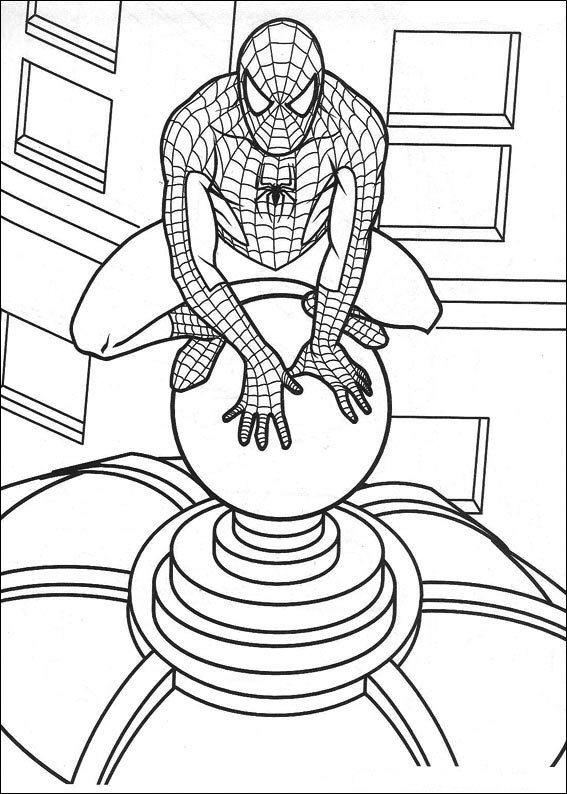 Fisă de colorat cu Spiderman de colorat p42