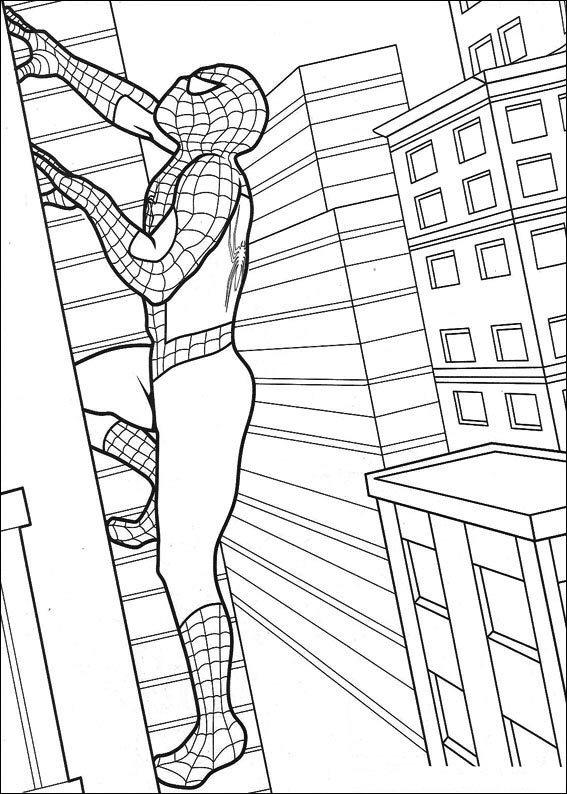 Fisă de colorat cu Spiderman de colorat p49