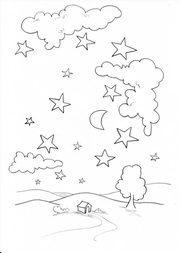 Fisă de colorat cu Stelute de colorat p19