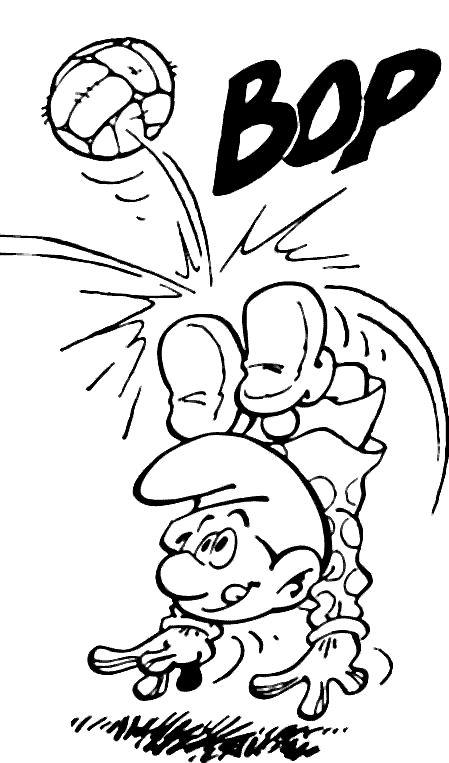 Fisă de colorat cu Strumfii de colorat p02