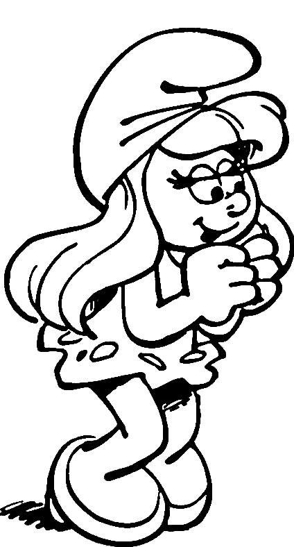 Fisă de colorat cu Strumfii de colorat p05