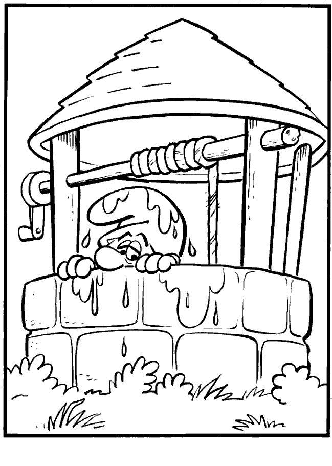 Fisă de colorat cu Strumfii de colorat p18