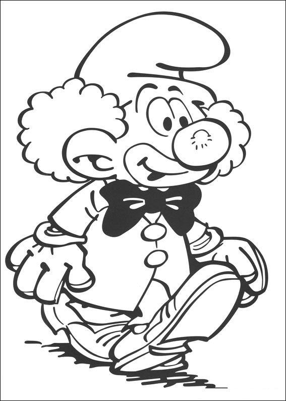 Fisă de colorat cu Strumfii de colorat p47