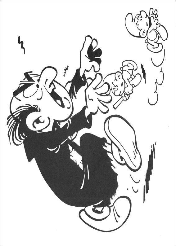 Fisă de colorat cu Strumfii de colorat p53