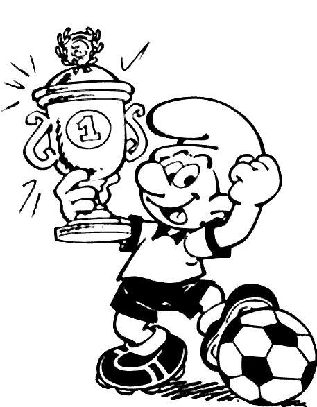 Fisă de colorat cu Strumfii de colorat p59