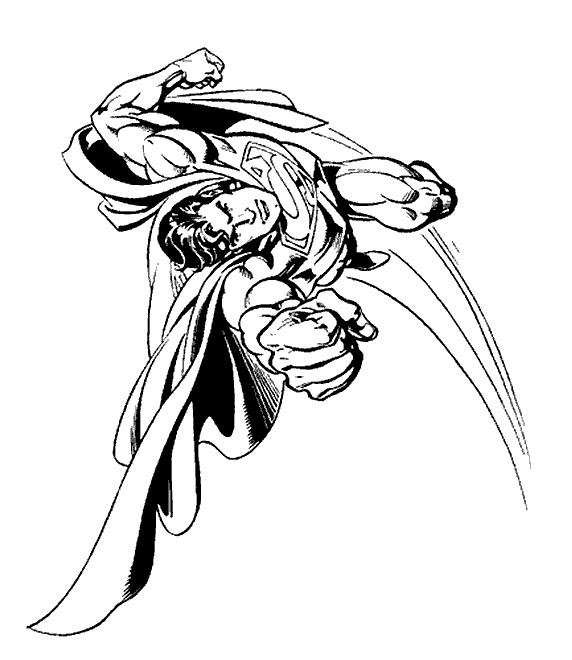 Fisă de colorat cu Superman de colorat p01