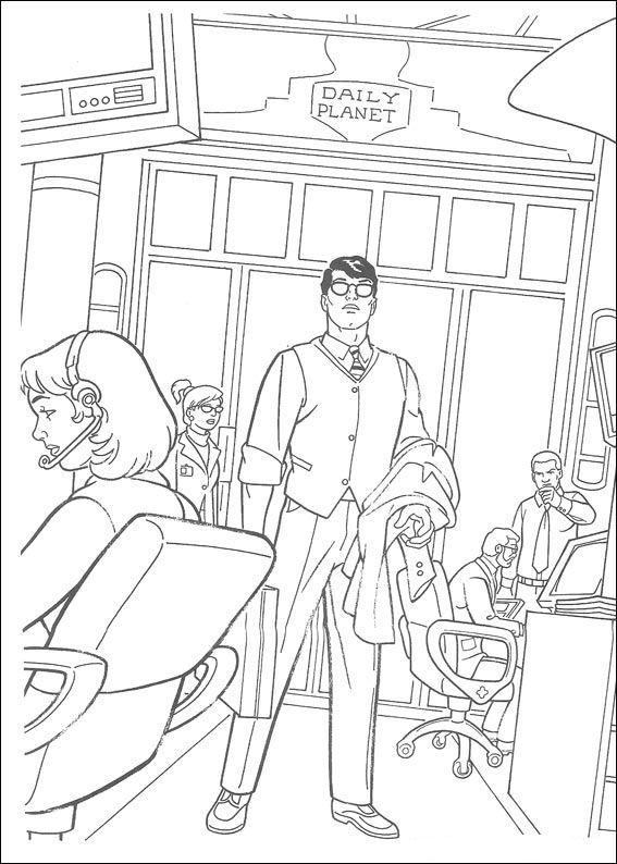 Fisă de colorat cu Superman de colorat p13