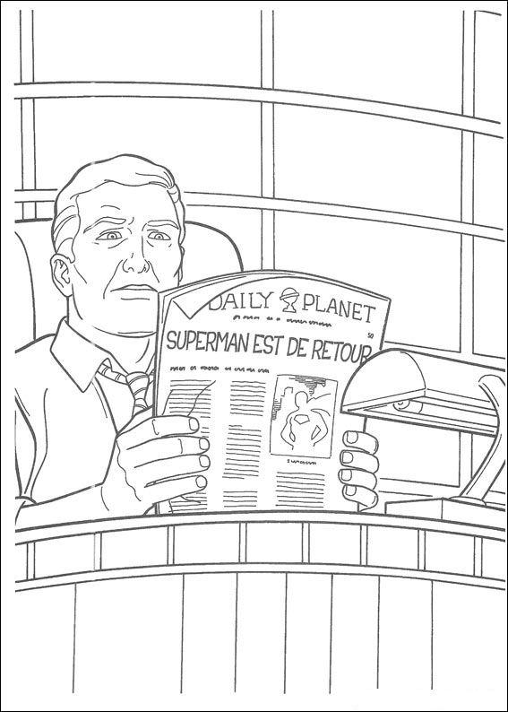 Fisă de colorat cu Superman de colorat p31