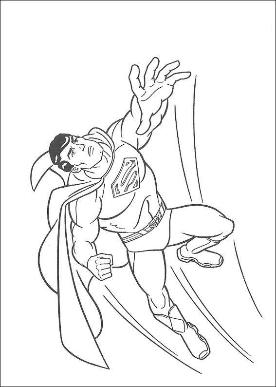 Fisă de colorat cu Superman de colorat p44