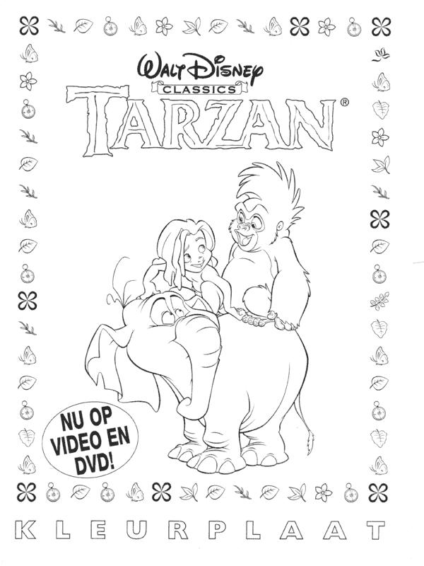 Fisă de colorat cu Tarzan de colorat p06