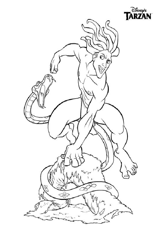 Fisă de colorat cu Tarzan de colorat p10