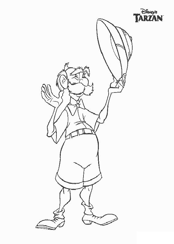 Fisă de colorat cu Tarzan de colorat p13