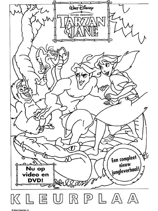 Fisă de colorat cu Tarzan de colorat p15