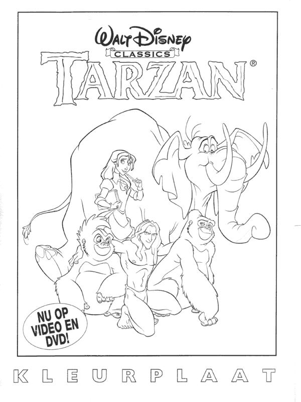 Fisă de colorat cu Tarzan de colorat p16