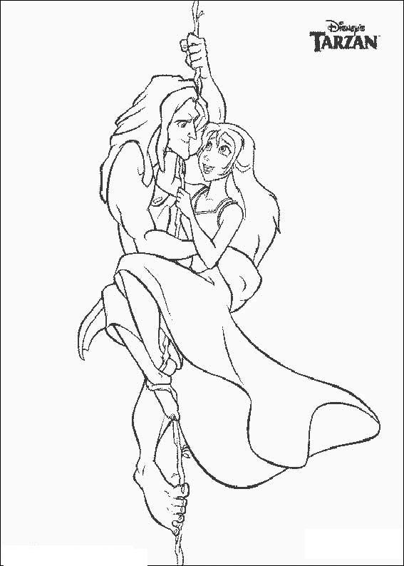 Fisă de colorat cu Tarzan de colorat p22